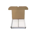 Box of versatile 152mm and 220mm double type franking labels compatible with FP Mailing machines